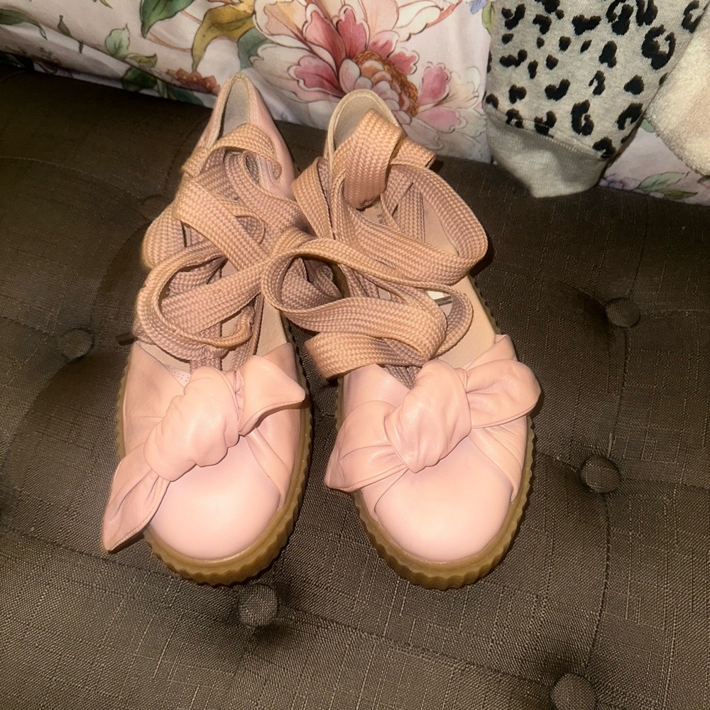 Puma x Fenty Pink Sneakers with Bow
